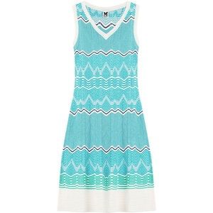 M Missoni Crochet knit Zigzag Sleeveless Dress